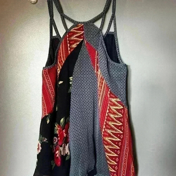 Boho Handkerchief Style Swing Style Spaghetti Strap Blouse Size L - Picture 2 of 3